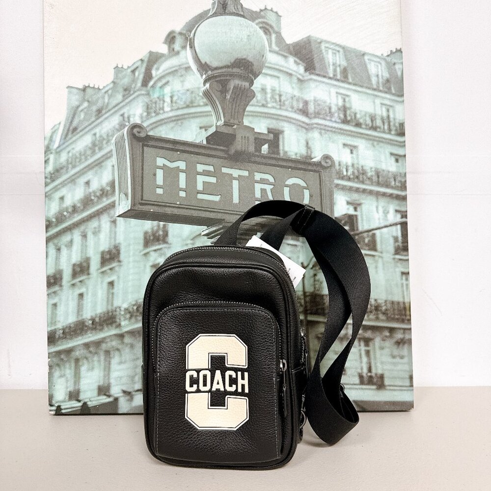 Coach CAJ39 Racer Sling Pack With Varsity Motif